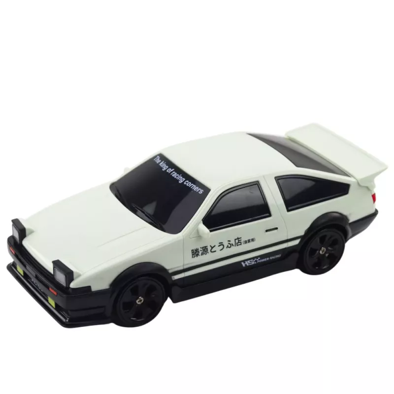 LEAN TOYS drift-auto vaihdettavilla pyörillä kauko-ohjattava RC 4WD valkoinen