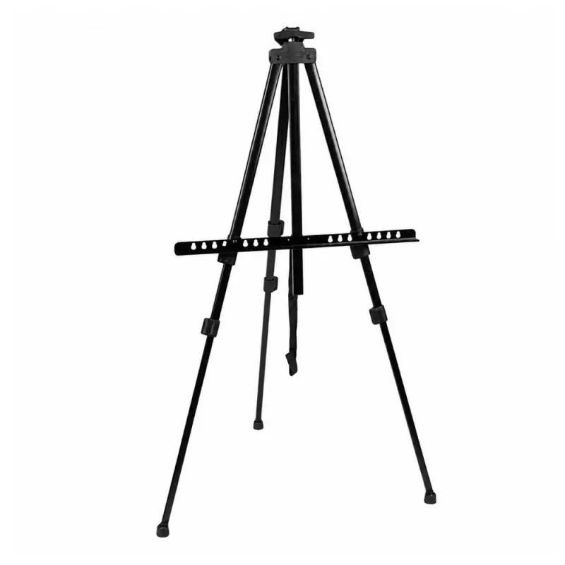 LEAN metallinen ulkomaalausteline, kolmijalka, säädettävä, musta kotelo, 158CM
