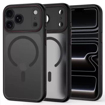TECH-PROTECT MAGCAM MAGSAFE IPHONE 17 PRO / 18 PRO MATTA MUSTA/PUNAINEN