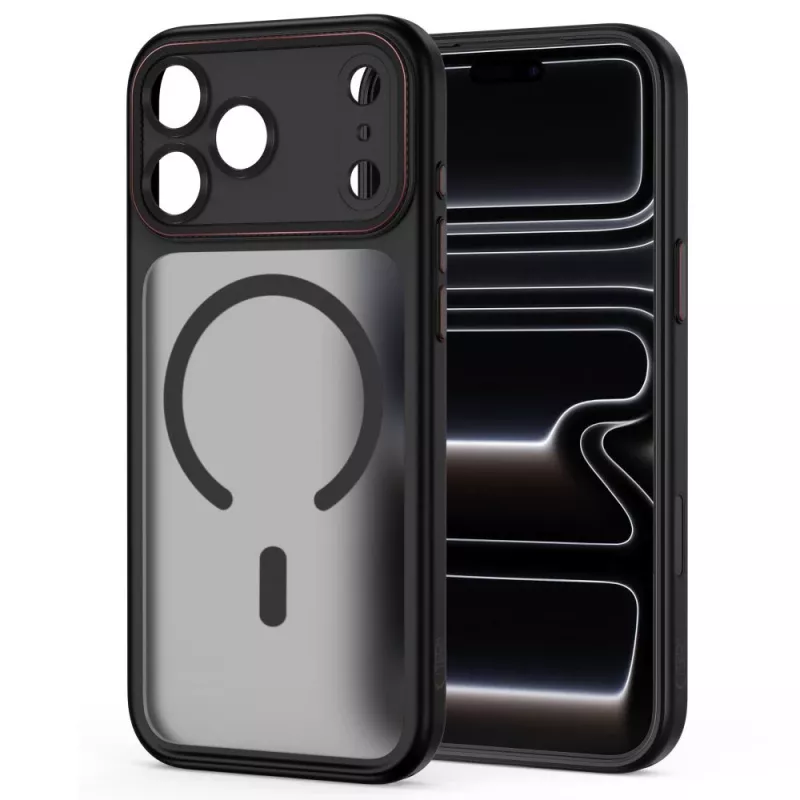 TECH-PROTECT MAGCAM MAGSAFE IPHONE 17 PRO / 18 PRO MATTA MUSTA/PUNAINEN
