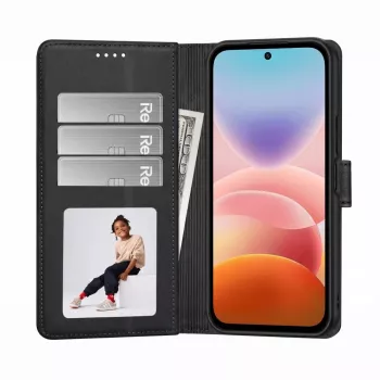 Tech-Protect lompakko Xiaomi Redmi 17 4G / 5G musta