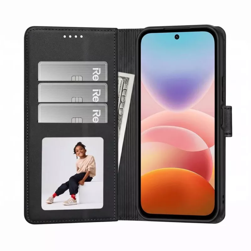 Tech-Protect lompakko Xiaomi Redmi 17 4G / 5G musta