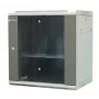 EMITER EM/AP6412 12U seinäasennettava verkkokaappi 600x450x635mm lasietu musta