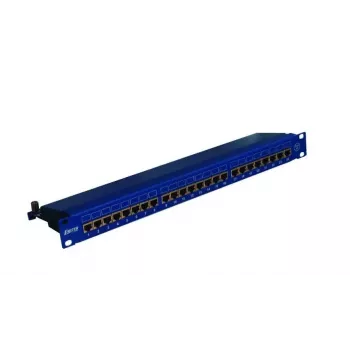 EMITERNET paneeli 19, 24xRJ45 STP cat.6 (1U) kaapelinhallinnalla, sininen DCN/PPFA674EKS248C6