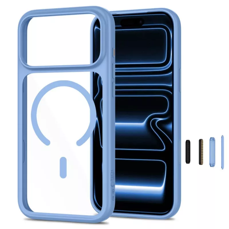 TECH-PROTECT MAGONE MAGSAFE CC + GLAS 2ER-PACK IPHONE 17 PRO / 18 PRO VAALEANSININEN/KIRKAS