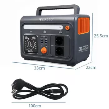 Kannettava voimalaitos Orllo 1200W/1500W energianvarastointi LIFEPO4 EVE