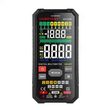 Habotest HT127B digitaalinen yleismittari True RMS 6000 counts auto-ranging NCV ja lämpötila