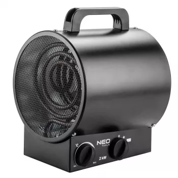 NEO TOOLS 90-065 sähkökäyttöinen lämmitin ruostumaton teräs 2000 W musta