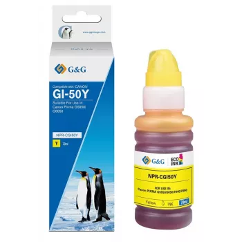 G&G täyttökasetti Canon GI-50 Y/3405C001 keltainen (70 ml)
