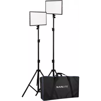 Nanlite LUMIPAD 25 2KIT Bi-Color LED-paneelisarja jalustoilla ja laukulla