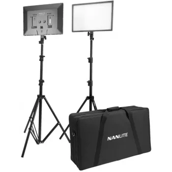 Nanlite LUMIPAD 25 2KIT Bi-Color LED-paneelisarja jalustoilla ja laukulla