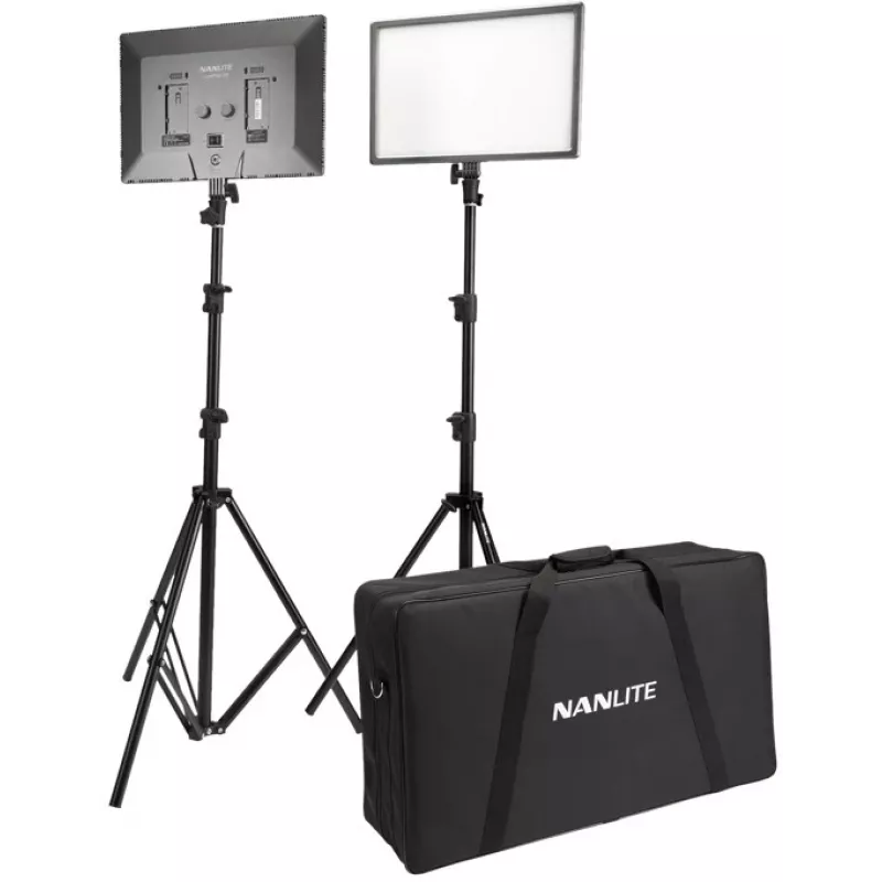 Nanlite LUMIPAD 25 2KIT Bi-Color LED-paneelisarja jalustoilla ja laukulla