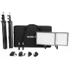 Nanlite LUMIPAD 25 2KIT Bi-Color LED-paneelisarja jalustoilla ja laukulla