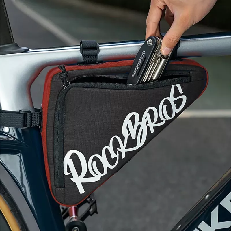 Rockbros G002 Flash Journey pyörälaukku kolmiorunkoon 1,4 l – punainen