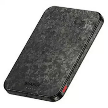 SHARGE CarbonMag 5K varavirtalähde, 15W Qi, 20W USB-C - 5 000mAh, musta