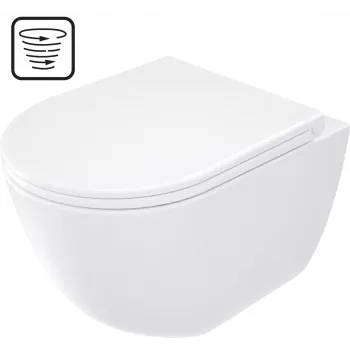 DEANTE WC-istuin kannella, kehyksetön - pyörrehuuhtelu