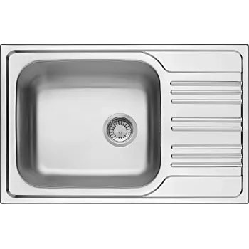 DEANTE ZEX 311B 1-altainen ruostumaton teräs -pesuallas kuivauskaiteella, ruostumaton teräs, käännettävä, 780x435 mm