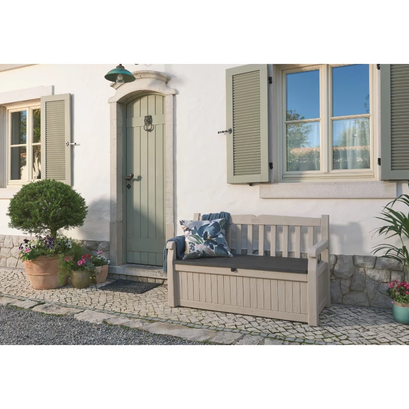 KETER säilytyspenkki Eden puutarhapenkki 265L beige
