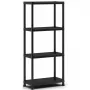 KETER 4-tasoinen hylly Shelf 60 4 hyllytasolla 60x30x135cm musta