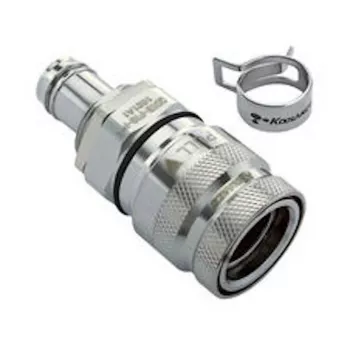 Koolance QDT3 Viton pikaliitin, naaras, paneeliläpivienti - 10 mm ID (3/8 tuumaa)