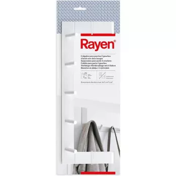 RAYEN ovenkoukku ripustukseen / 5 koukkua / valkoinen