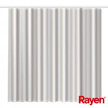 RAYEN suihkuverho 180x200cm valkoinen/beige, PEVA