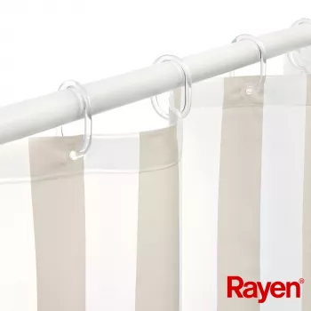 RAYEN suihkuverho 180x200cm valkoinen/beige, PEVA