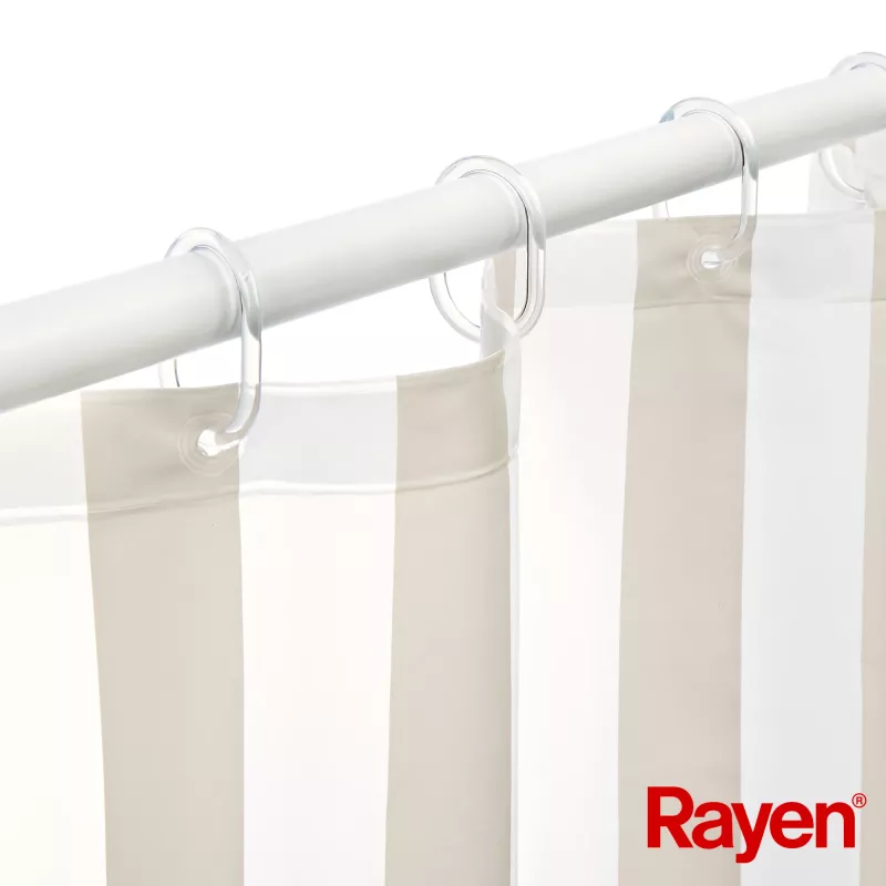 RAYEN suihkuverho 180x200cm valkoinen/beige, PEVA