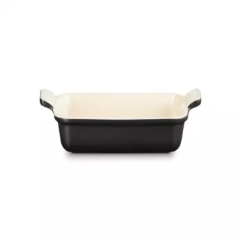 Le Creuset suorakaiteen muotoinen Heritage kivitavara 19x14cm / 1,1L musta