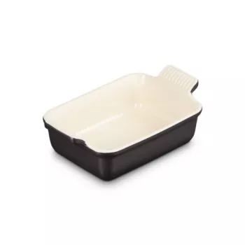 Le Creuset suorakaiteen muotoinen Heritage kivitavara 19x14cm / 1,1L musta