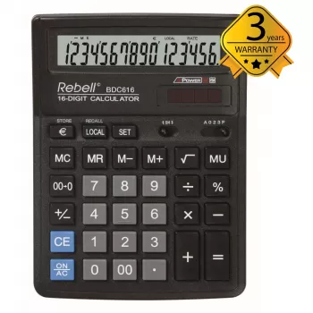 Rebell BDC616 pöytälaskin, 16-numeroinen