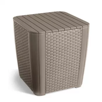 KETER puutarhapöytä/säilytyslaatikko Luzon Flat Wicker beige