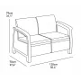 KETER puutarhasohva Corfu Love Seat ruskea