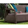 KETER Corfu Love Seat Max ruskea kolmelle istuttava puutarhasohva
