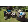KETER Corfu Love Seat Max ruskea kolmelle istuttava puutarhasohva