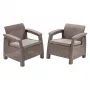 KETER puutarhatuolit Corfu Duo setti beige