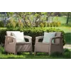 KETER puutarhatuolit Corfu Duo setti beige