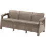 KETER Corfu Love Seat Max beige kolmelle istuttava puutarhasohva