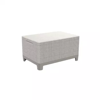 KETER puutarhapöytä/säilytyslaatikko Scandi Storage Table kiviharmaa/vaaleanbeige