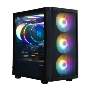 Zalman M4 SE musta mATX Mini Tower PC-kotelo 6x 120mm FRGB-tuulettimella