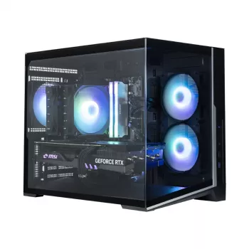 Zalman D30 musta mATX Mini Tower PC-kotelo 3x 120mm ARGB-tuulettimella ja karkaistulla lasisivulla