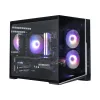 Zalman D30 musta mATX Mini Tower PC-kotelo 3x 120mm ARGB-tuulettimella ja karkaistulla lasisivulla