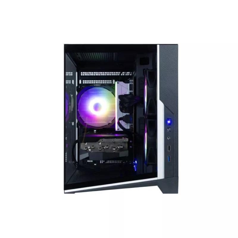 Zalman D30 musta mATX Mini Tower PC-kotelo 3x 120mm ARGB-tuulettimella ja karkaistulla lasisivulla