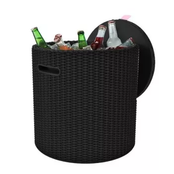 KETER puutarhapöytä/säilytyslaatikko Cool Stool ruskea