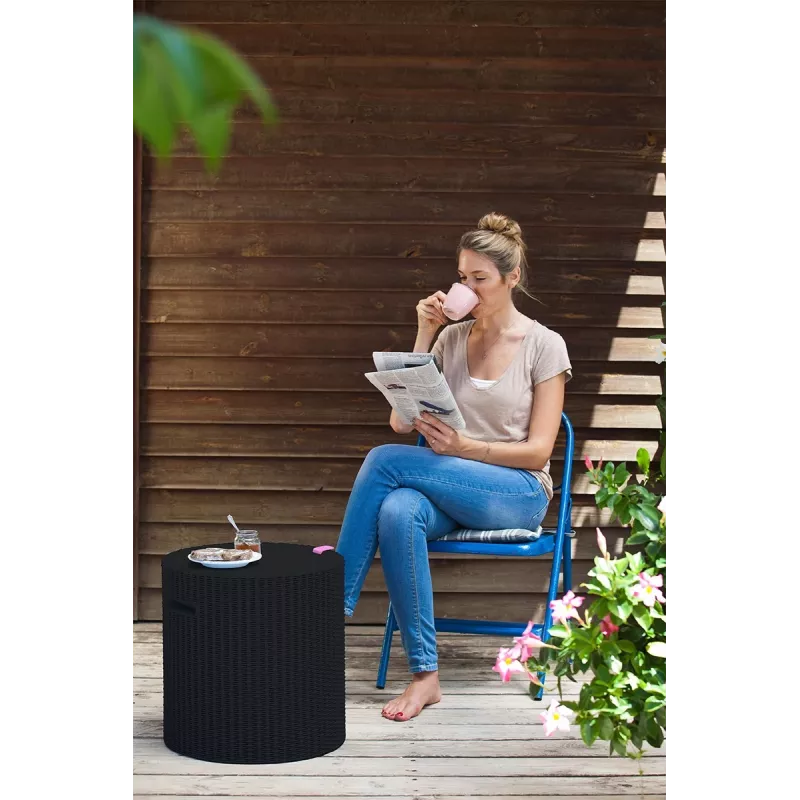 KETER puutarhapöytä/säilytyslaatikko Cool Stool ruskea