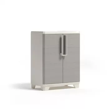 KETER Linear puinen jalustakaappi 68x39x90 cm vaaleanbeige/vaaleanharmaa