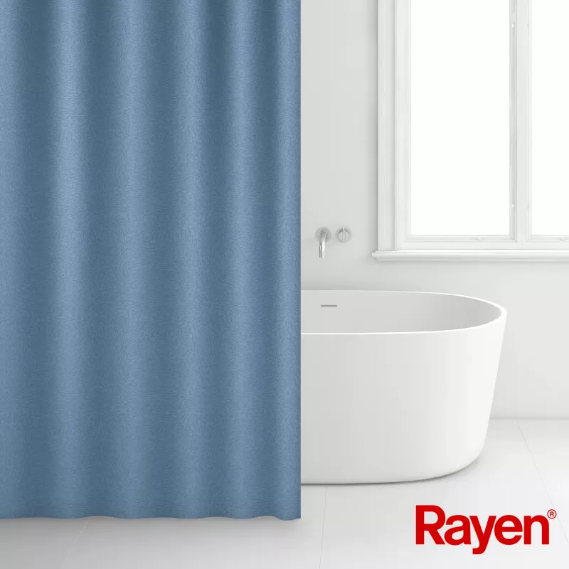 RAYEN suihkuverho 180x200 cm sininen, polyesteri