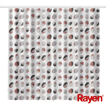 RAYEN Suihkuverho 180x200cm valkoinen/uurrettu, PEVA