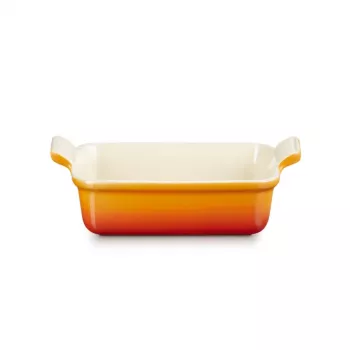 LE CREUSET Suorakaiteen muotoinen uunivuoka Heritage kivitavara 19x14cm / 1,1L oranssi
