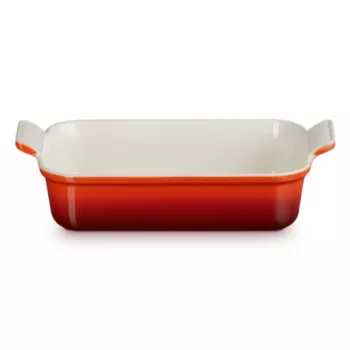 LE CREUSET Suorakaiteen muotoinen uunivuoka Heritage kivitavara 26x19cm / 2,4L punainen
